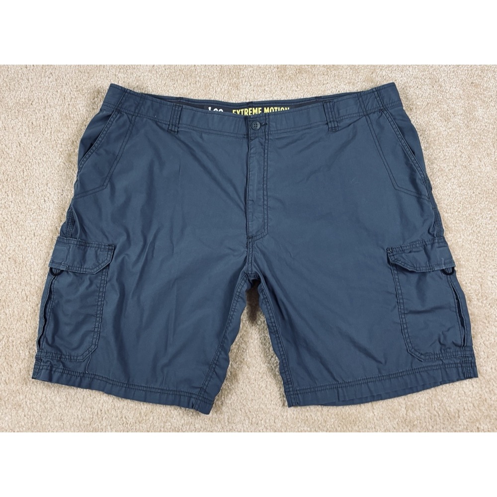 LEE Extreme Motion Cargo Pockets Shorts Mens 46 Gray Stretch